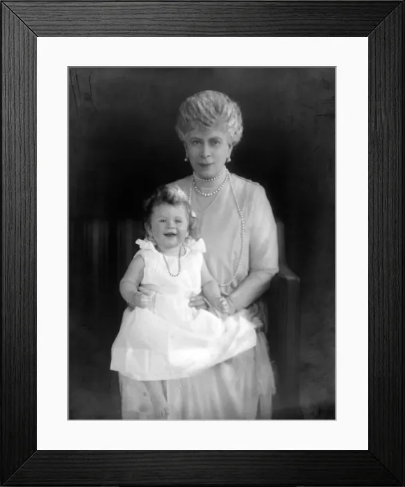 Framed Print : Queen Mary and Princess Elizabeth, c. 1926 Framed Print : Queen Mary and Princess Elizabeth, c. 1926