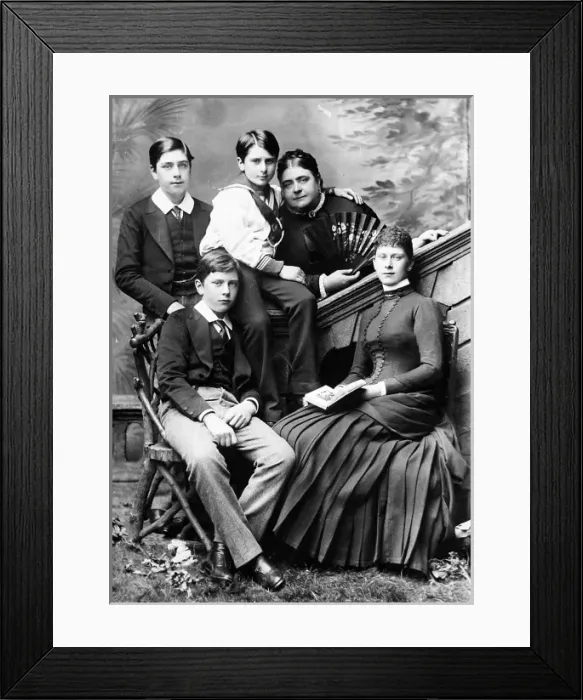 Framed Print : Princess May of Teck with her family, c. 1884 Framed Print : Princess May of Teck with her family, c. 1884