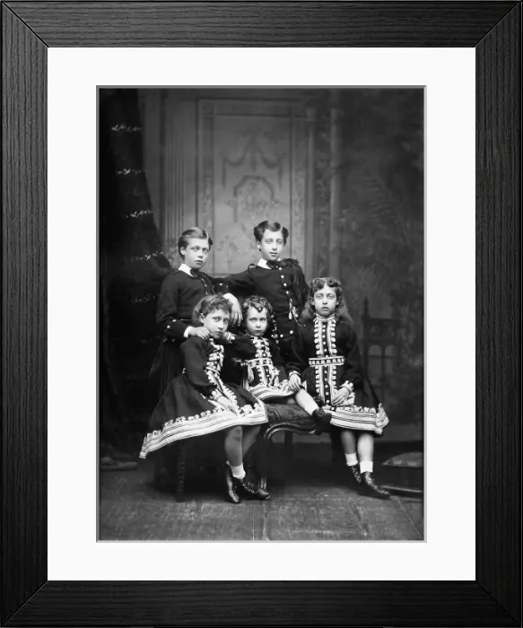 Framed Print : Children of Edward VII circa. 1875 Framed Print : Children of Edward VII circa. 1875