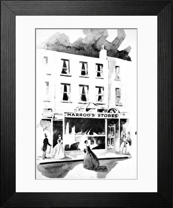 Framed Print : Harrods, London, c. 1850