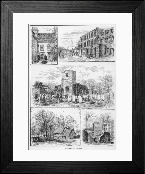Framed Print : Scenes in Edmonton, London, 1883 Framed Print : Scenes in Edmonton, London, 1883