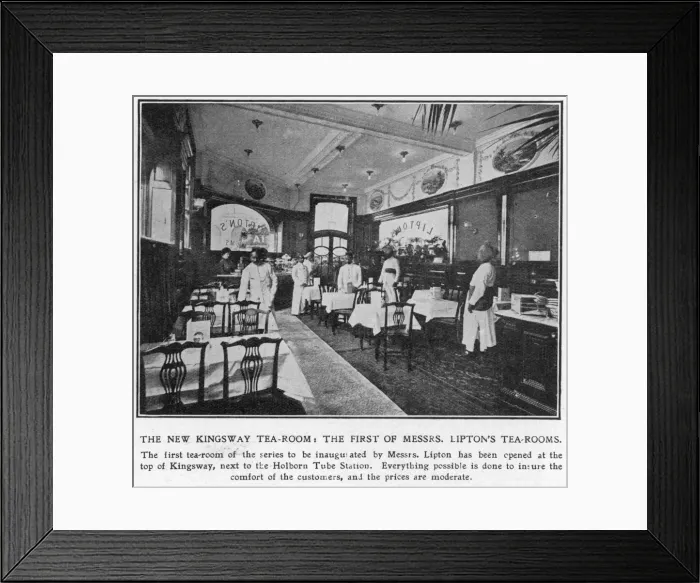 Framed Print : Liptons Tea-Room, Kingsway, London, 1908 Framed Print : Liptons Tea-Room, Kingsway, London, 1908
