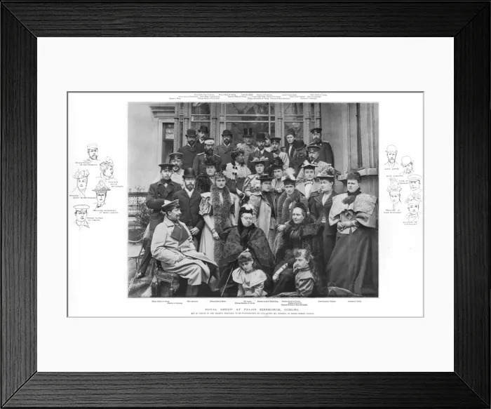 Framed Print : Royal Group at Palais Edinburgh, Coburg Framed Print : Royal Group at Palais Edinburgh, Coburg