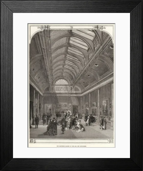 Framed Print : Grosvenor Gallery of Fine Art, London, 1877 Framed Print : Grosvenor Gallery of Fine Art, London, 1877