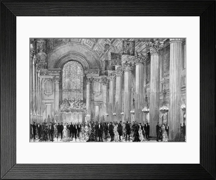 Framed Print : The Egyptian Hall, Mansion House, London, 1884
