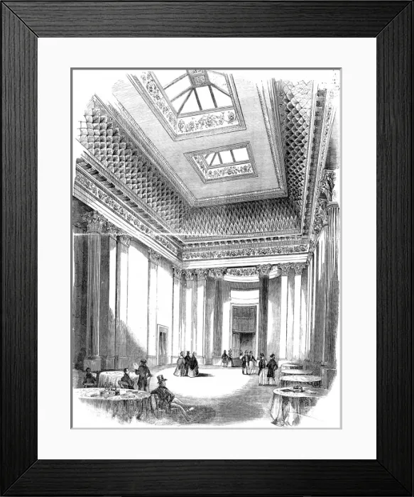 Framed Print : Interior of the Hall of Commerce, London, 1842