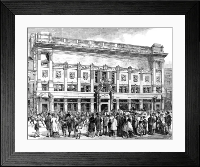 Framed Print : The Institute of Painters in Water Colours, London, 1883