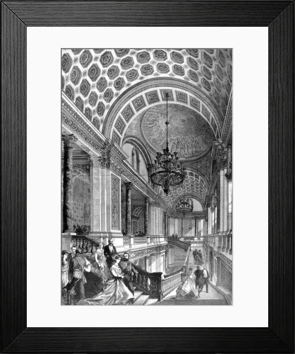 Framed Print : The Grand Staircase, Foreign Office, London, 1868 Framed Print : The Grand Staircase, Foreign Office, London, 1868