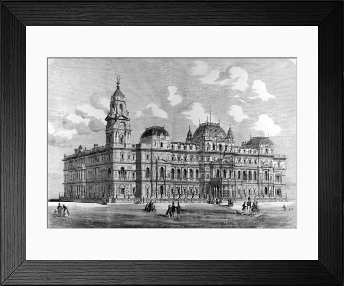 Framed Print : Design for The Foreign Office, London, 1857