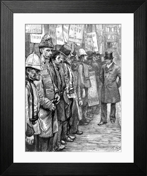 Framed Print : Recruiting the Sandwich Men, London, 1894
