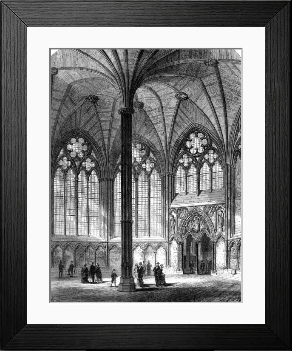 Framed Print : Chapter House of Westminster Abbey, London, 1873
