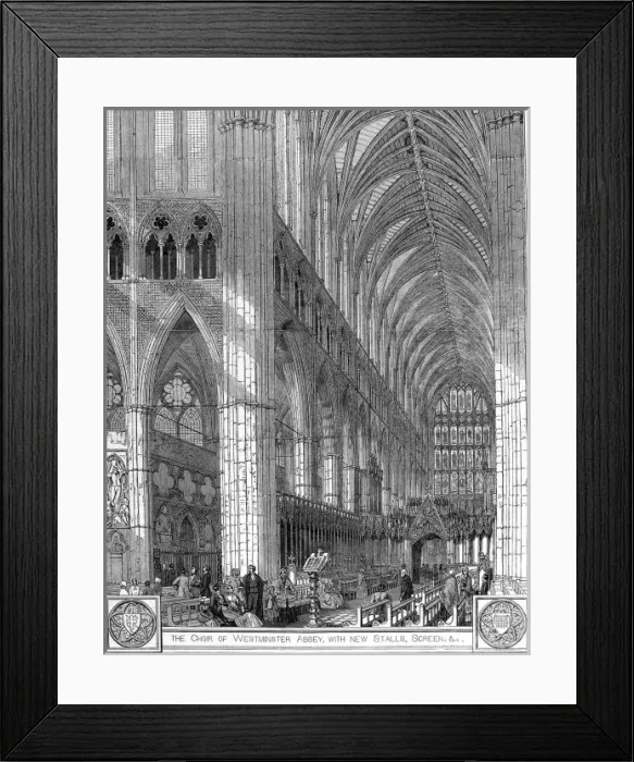 Framed Print : The Choir of Westminster Abbey, London, 1848 Framed Print : The Choir of Westminster Abbey, London, 1848