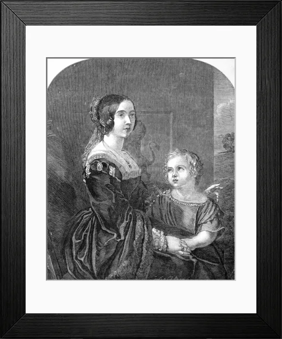 Framed Print : Queen Victoria with Albert, Prince of Wales
