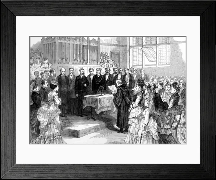 Framed Print : The Duke of Edinburgh opening the Seamens Orphanage in Live