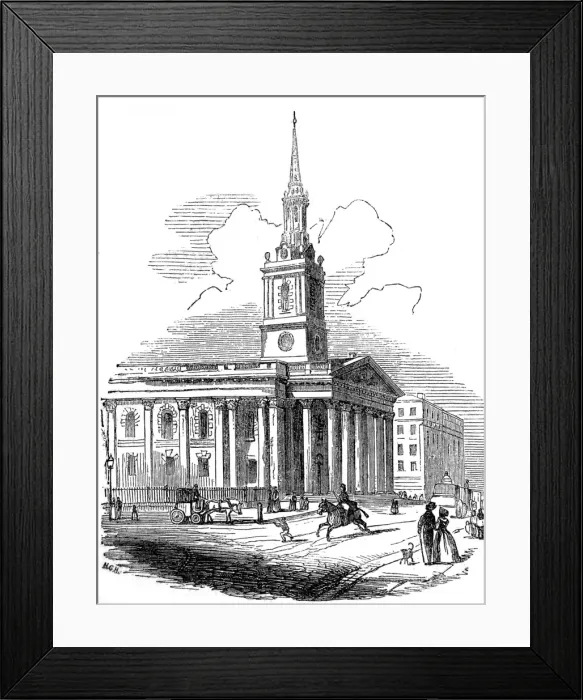 Framed Print : St. Martin s-in-the-Fields, London, 1842 Framed Print : St. Martin s-in-the-Fields, London, 1842