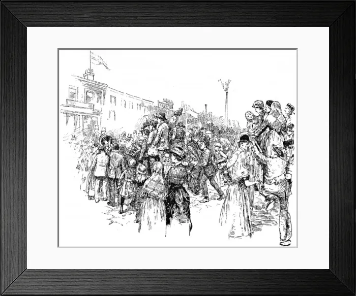 Framed Print : Arrival of Prince Albert Victor at Sheffield Framed Print : Arrival of Prince Albert Victor at Sheffield