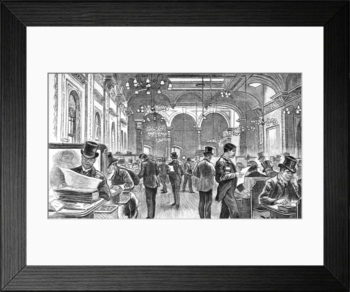 Framed Print : The Great Room of Lloyds of London, 1890 Framed Print : The Great Room of Lloyds of London, 1890