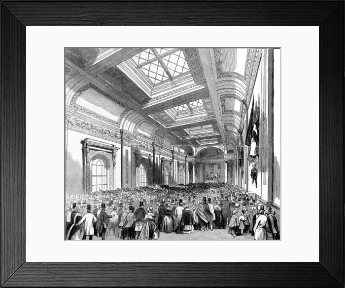 Framed Print : The Commercial Room of Lloyds of London, 1844 Framed Print : The Commercial Room of Lloyds of London, 1844
