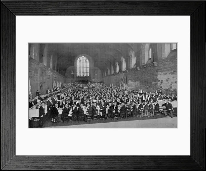 Framed Print : French Officers Banquet, Westminster Hall, 1905