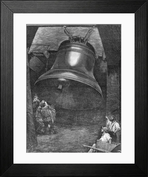 Framed Print : Testing the new bell for St. Pauls Cathedral, 1882 Framed Print : Testing the new bell for St. Pauls Cathedral, 1882