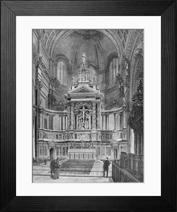 Framed Print : The Reredos of St. Pauls Cathedral, London, 1888 Framed Print : The Reredos of St. Pauls Cathedral, London, 1888