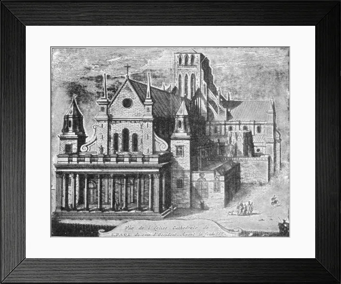 Framed Print : Old St. Pauls Cathedral, London, 17th century Framed Print : Old St. Pauls Cathedral, London, 17th century