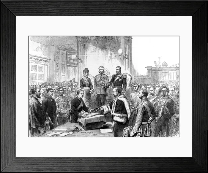 Framed Print : The Marquis of Lorne being sworn in as Governor General of C Framed Print : The Marquis of Lorne being sworn in as Governor General of C