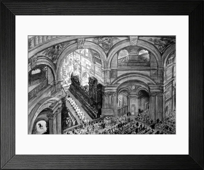 Framed Print : Sunday Morning Service in St. Pauls Cathedral, 1895 Framed Print : Sunday Morning Service in St. Pauls Cathedral, 1895