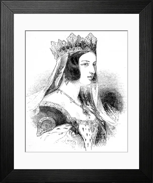 Framed Print : Portrait of Queen Victoria, fancy dress ball, 1842 Framed Print : Portrait of Queen Victoria, fancy dress ball, 1842