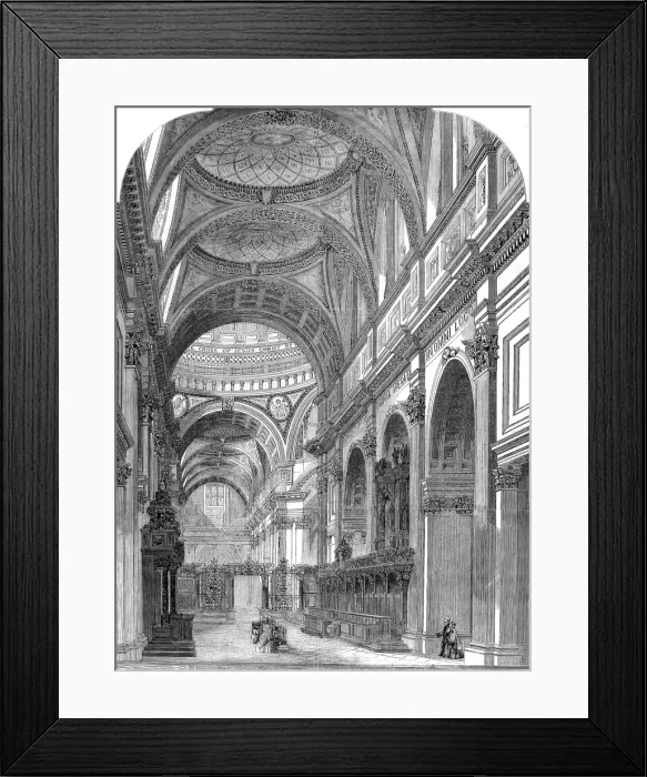 Framed Print : East Transept of St. Pauls Cathedral, London, 1860 Framed Print : East Transept of St. Pauls Cathedral, London, 1860