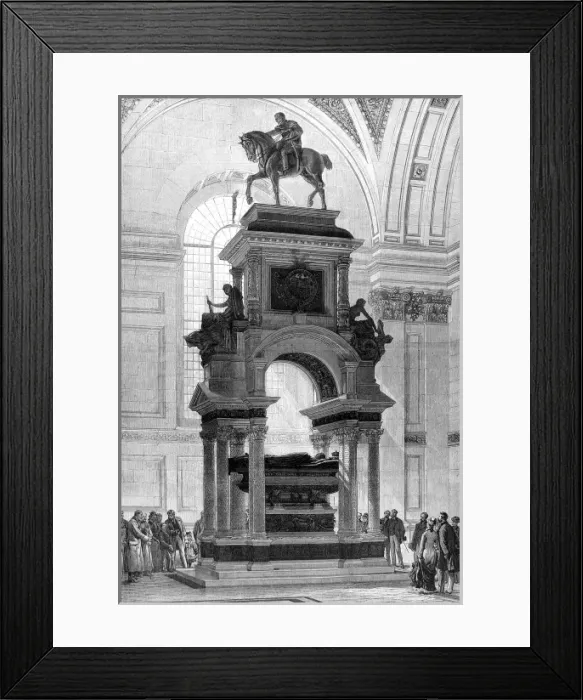 Framed Print : Duke of Wellington Monument, St. Pauls Cathedral, 1878 Framed Print : Duke of Wellington Monument, St. Pauls Cathedral, 1878