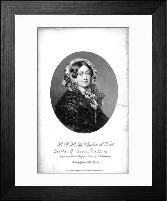 Framed Print : Portrait of The Duchess of Kent, Mother of Queen Victoria Framed Print : Portrait of The Duchess of Kent, Mother of Queen Victoria