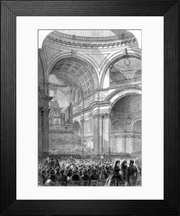 Framed Print : Performance of The Messiah in St. Pauls Cathedral, 1861