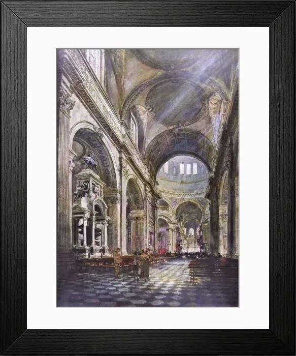 Framed Print : The Nave of St. Pauls Cathedral, London, 1918 Framed Print : The Nave of St. Pauls Cathedral, London, 1918