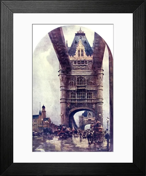 Framed Print : Tower Bridge, London, 1918