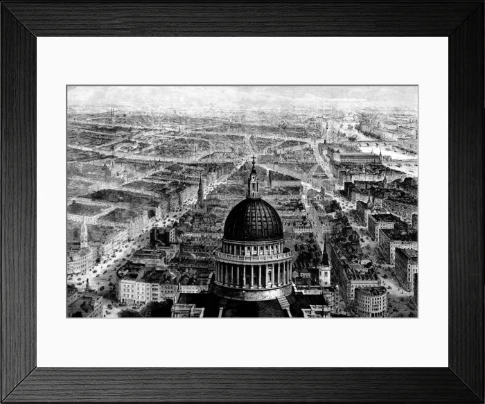 Framed Print : East London from St. Pauls Cathedral, 1892 Framed Print : East London from St. Pauls Cathedral, 1892