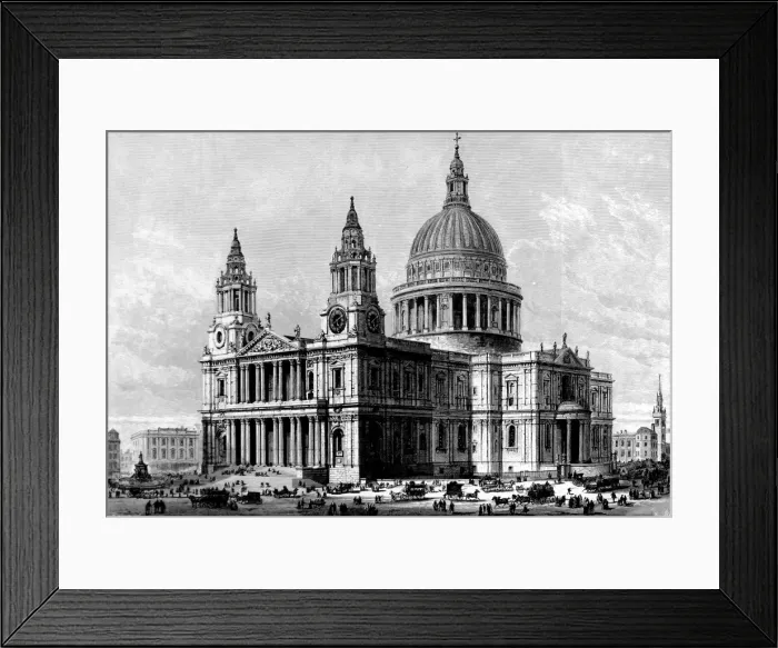 Framed Print : St. Pauls Cathedral, London, 1883 Framed Print : St. Pauls Cathedral, London, 1883