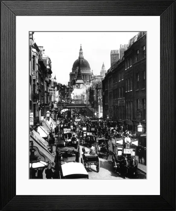 Framed Print : Fleet Street, London, c. 1894 Framed Print : Fleet Street, London, c. 1894