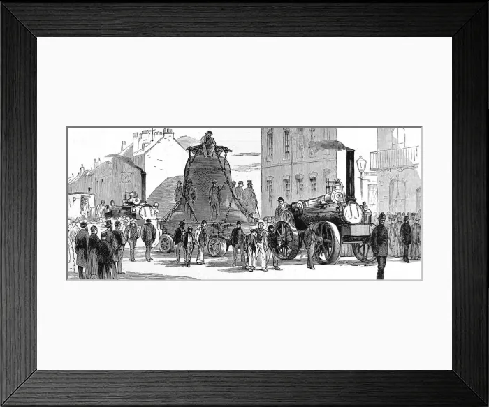 Framed Print : Transporting the Great Bell to St. Pauls Cathedral, 1882 Framed Print : Transporting the Great Bell to St. Pauls Cathedral, 1882