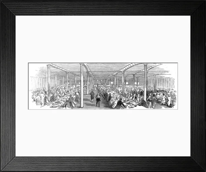 Framed Print : The Dejeuner at The Albert Dock during Prince Alberts visit Framed Print : The Dejeuner at The Albert Dock during Prince Alberts visit