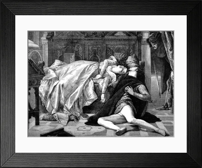 Framed Print : The Death of Francesca de Rimini and Paolo Malatesta Framed Print : The Death of Francesca de Rimini and Paolo Malatesta