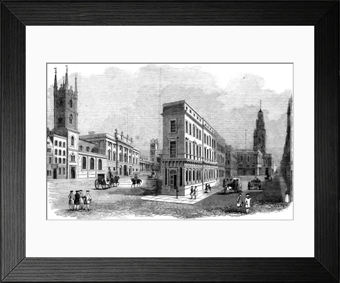 Framed Print : The Royal Exchange and Bank Buildings, London, 1780 Framed Print : The Royal Exchange and Bank Buildings, London, 1780