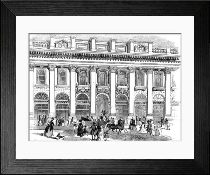 Framed Print : The South Entrance of the Royal Exchange, London, 1844 Framed Print : The South Entrance of the Royal Exchange, London, 1844