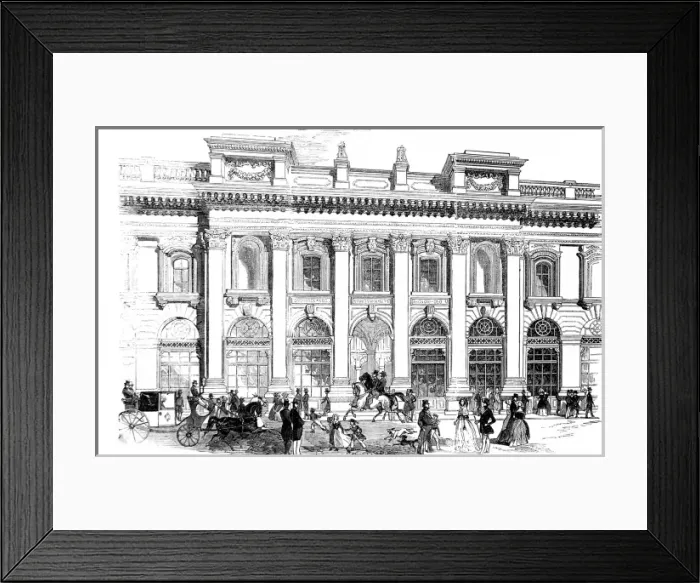 Framed Print : The North Entrance of the Royal Exchange, London, 1844 Framed Print : The North Entrance of the Royal Exchange, London, 1844