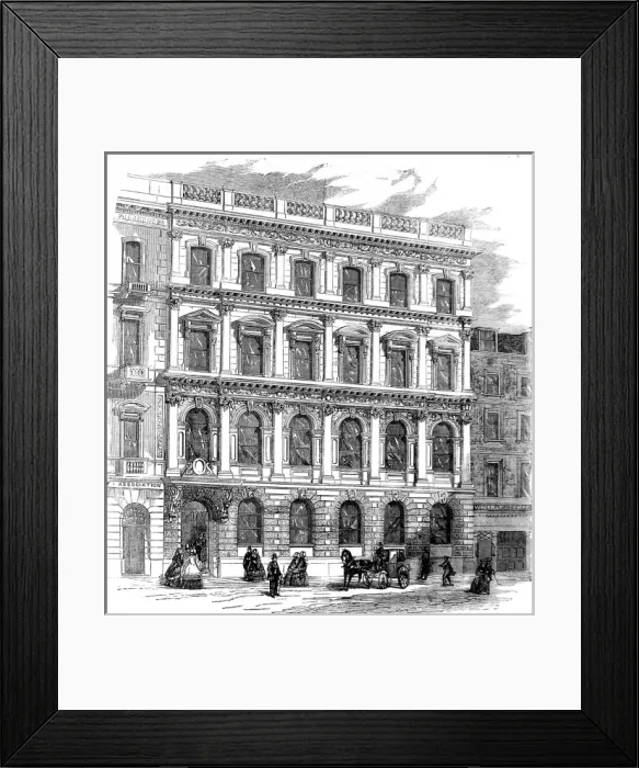 Framed Print : Mutual Life Assurance Society Offices, London, 1859 Framed Print : Mutual Life Assurance Society Offices, London, 1859