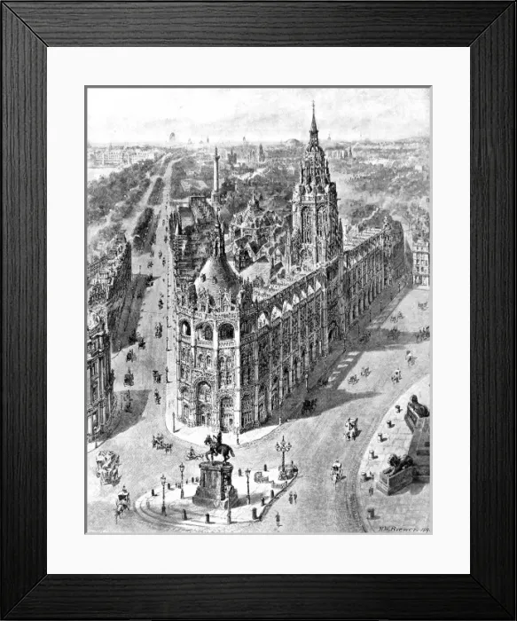 Framed Print : Proposal for London County Council Hall at Charing Cross, 18 Framed Print : Proposal for London County Council Hall at Charing Cross, 18