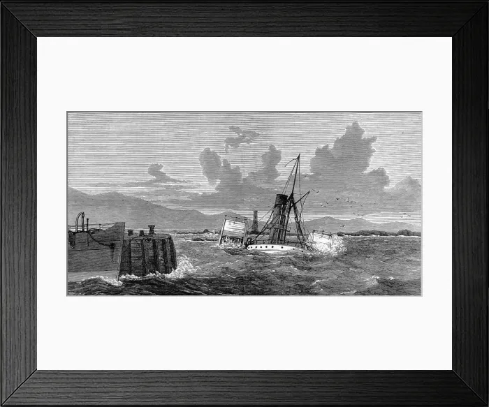 Framed Print : Wreck of the SS Chusan, Ardrossan, 1874 Framed Print : Wreck of the SS Chusan, Ardrossan, 1874