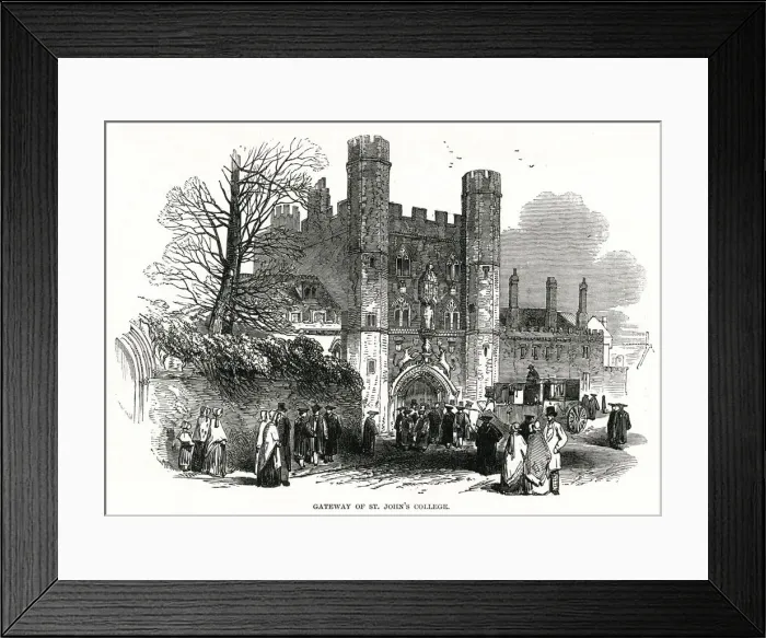 Framed Print : St Johns College Gateway 1847 Framed Print : St Johns College Gateway 1847