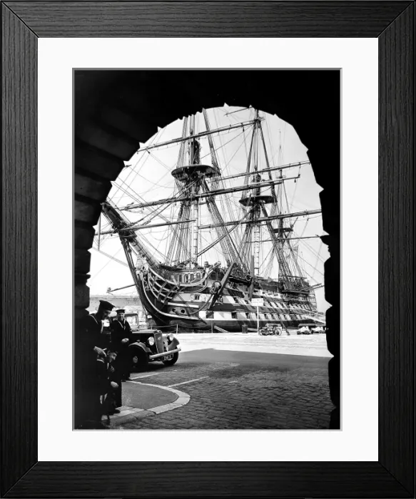 Framed Print : Photograph of H. M. S. Victory docked Framed Print : Photograph of H. M. S. Victory docked