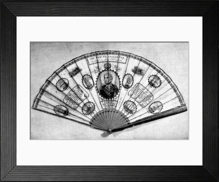 Framed Print : The New Trafalgar Fan - souvenir of Nelsons victory Framed Print : The New Trafalgar Fan - souvenir of Nelsons victory